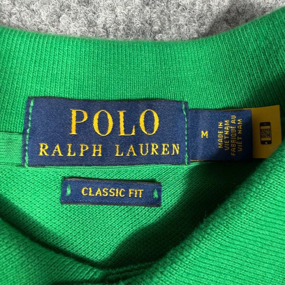 Polo Ralph Lauren Big Pony Sash Polo Mens M Green Cotton Classic Fit NWOT